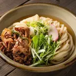 冷やし肉うどん cold udon with beef（うどん幸波）
