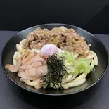 肉盛りぶっかけうどん（銭屋）