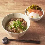 肉吸いお肉90gと明太子辛子高菜丼(大阪名物!肉吸い「千日屋」 浅草店)