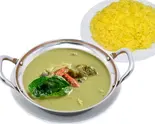 グリーンカレー&ナン(またはライス)/Green Curry &Nan(or Rice)(インドカレー専門店好き)