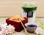 わらび餅＆静岡県産オーガニック特選抹茶ラテセット Warabimochi And Organic Matcha Latte In Shizuoka（オーガニック日本茶と畳カフェTEA TATAMO！練馬高松店）