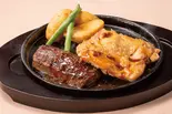 【D3】BEEFハンバーグステーキ＆チキングリル～選べるソース（デニーズ 池袋駅前店）