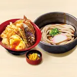【満腹久セット】ぶっかけうどん・月見天丼（久兵衛屋 みずほ台店）