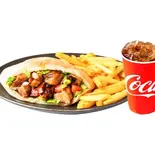 ケバブサンド セットsandwich+Potato fries+ CocaCola（本格カレースターケバブ ビリヤニ ハラル専門店）