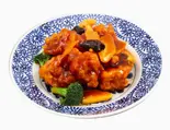鶏肉の黒酢ソース（餃子伝説 吉野町店）