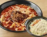 麻辣刀削麺+ミニ鶏チャーマヨ丼セット（ラーメンセンター 炎）