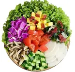 一日分の野菜ギュッとサラダ(紫キャベツ・大根・トマト・きのこ・キュウリ・さつま芋・シーウィード[海藻])（Green×Greenアクアシティお台場店）