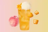 【フロート】マンゴー&ピーチのトロピカルティー Mango & Peach Tropical Tea Float(好味茶房 Our Tea #タピオカと好きな時間。 大井町店)