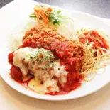 チーズトマトチキンカツ定食（洋食 夢たまご）