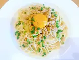悪魔的うまさ 明太子納豆パスタ Mentaiko pasta with natto（麺や鳥我）