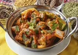 Bhindi Masala ビンディ マサラ 700円(ニルワナム 南インド料理レストラン 神谷町店 Nirvanam South Indian restaurant Kamiyacho branch)