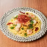 たこと海老のピリ辛ペペロンチーノ（パスタmama 曳舟店）