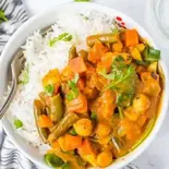 野菜カレーライスセット/Vegetable Curry Set（インド料理 ナマステ(堺店)）