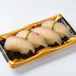 かんぱちにぎり 4-piece set of greater amberjack（梅丘寿司の美登利総本店 鶴見店）