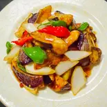 じゃがいものナスピーマン炒め(地三鲜)（東京穆斯林飯店 ムスリム飯店）
