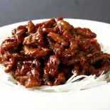 京醤肉絲(豚肉の細切り甘味噌炒め)（北京ダック専門店 北京烤鴨店 上野店）