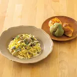106.しめじと明太子クリームパスタ<パン3個付き>(鎌倉パスタ 仙台パルコ)