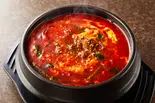 【ライス付】仙台牛が入ったユッケジャンスープ+ごはん（焼肉慶楽苑長原本店）