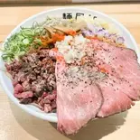汁なし肉そば(肉マシマシ)（麺屋104）