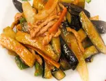 ナスと豚肉の辛子炒め（福錦 湯島店）