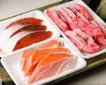 寿司屋の【未調理品】鮭・たらこセット Salmon, Cod Roe Set(THE 三友 KITCHEN)