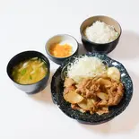 生姜焼き定食（よもきち商店）