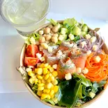スモークサーモンと7色野菜のサラダボウル+リンゴ酢セット（【高タンパク×ヘルシー】サラダボウル CENT）