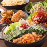 【赤もつ大満足セット】選べる唐揚げ+ちゃんぽん+おつまみ（博多名物 赤もつ屋 里中町3丁目）