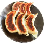 満腹餃子セットB(青山大餃子3個+肉弾小餃子3個+ライス)（青山餃子房 船橋店）