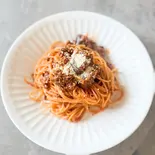 ナスのミートソースパスタ(Pinky Tina)