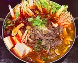 ラム肉の野菜豆腐鍋【羊肉鍋】（川覇王）