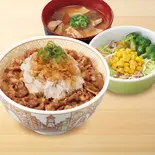 おろしポン酢牛丼とん汁サラダセット(すき家 福岡舞鶴店)