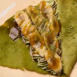 *Green*【抹茶クレープ】キャラメルバナナ抹茶ホイップ Caramel Banana matcha cream crepe（クレープハブ川崎店）