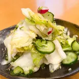 白菜ときゅうりの漬物（たこ焼き 銀座ふくよし本店）