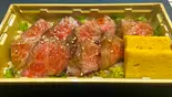 A5和牛2種のステーキ弁当（築地ワインスタンド88）