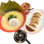 ラーメン餃子セット(横浜家系ラーメン赤家新井薬師前店)