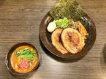 海老つけ麺全乗せ並（麺家あべの）