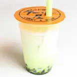 【12】抹茶ミルクタピオカ Mサイズ Green Tea Milk Tapioca（HATTI KEBAB(ハッティ ケバブ) 大阪駅前第三ビル店）