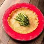 ニラチヂミ green onion＆chinese chive chijimi（韓国冷麺専門店良家）