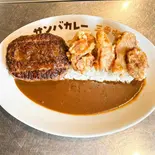 からあげコンボカレー Fried chicken & Hamburg steak curry(サンバカレー)