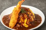 大エビフライとろたまオムライス（男のオムライス EGG BOMB 新橋店）