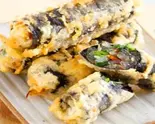 海苔巻き天ぷら(4個)Seaweed rolls김말이（アリランホットドック 浅草）