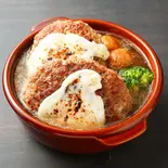 Wオニオンスープdeチーズバーグ（絶品スープで味わうハンバーグの店「スープdeバーグ」）