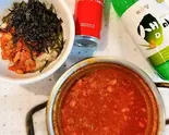 【人気No.2】7分豚キムチチゲ 単品(のり付き)（セマウル食堂心斎橋店）