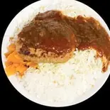 カレーハンバーグ丼（てんこもり弁当湊川店）