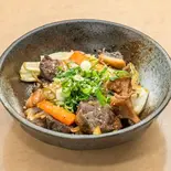 牛ホルモン炒め（たこ焼き風林火山）