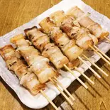 豚バラ 10本セット Pork Ribs - 10 Skewer Set（博多とりかわ大臣 駅南串房）