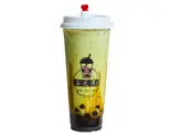 宇治抹茶沖縄黒糖ラテ(黒糖タピオカなし) Uji Matcha Okinawan Brown Sugar Latte (Without Brown Sugar Tapioca Pearls)（茶之恋 台湾タピオカ専門店）