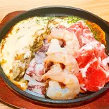 【人気No.2】広島お好みMIXチーズ焼(豚、イカ、海老、帆立、麺、チーズ)【マヨ】（【関西風＆広島風お好み焼き・鉄板焼き】桜家 清水店）