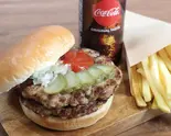 F-1152】ダブルハンバーガーセットDouble Regular burger Set（ハンバーグ＆バーガー TERU 博多駅前通り店）
